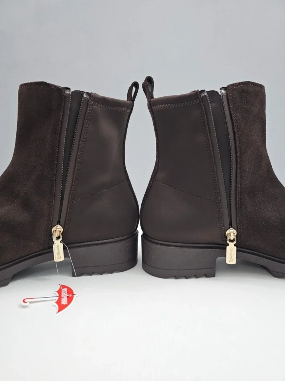 Blondo Cammie Waterproof Ankle Boot Womens 10 Brown Suede Lug Sole Fall NEW - Picture 4 of 14